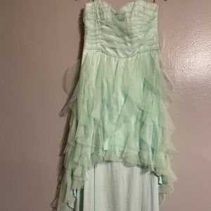 Turquoise high low cocktail dress
